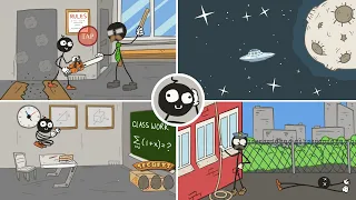 Stickman Escape School - Solving Puzzles and Finding Secrets