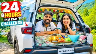 24 HOURS IN A CAR CHALLENGE 🚘😍