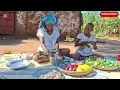 African Village Life | Cooking Rice, Small Fish & Mchicha Outdoors