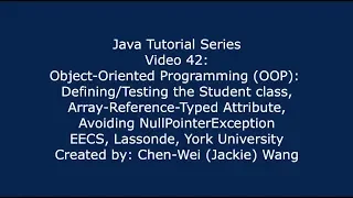 EECS1021 Java Tutorial 42