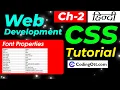 Font Text Properties in CSS CSS 2 tutorial for beginners Web Development Tutorial in Hindi