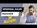 Job description of Regional Sales Manager - Role Responsibilities Skills