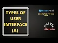 Types of User Interface A A Level Notes Computer Studies 9608