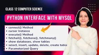Python Interface with MySQL REVISION Class 12 Computer Science ENGLISH