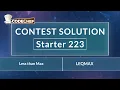 Less than Max LEQMAX Starter 223 CodeChef Solution