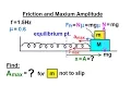 Physics 16 Simple Harmonic Motion 18 of 19 Friction Maximum Amplitude 1