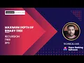 Leetcode 104 Maximum Depth of Binary Tree Tree Recursion DFS