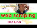 How To Web Scrape Text One Line of Code w3m bash Python Challenge not for