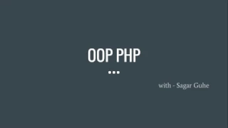 Object Oriented Programming With PHP Introduction - Part 1