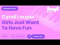 Download Lagu Cyndi Lauper - Girls Just Want To Have Fun (Lower Key) Piano Karaoke