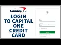 How to Login Capital One Credit Card Account Sign In Capital One Credit Card Bank Loan Account