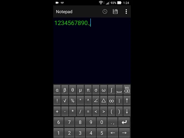 Mathematical keyboard B