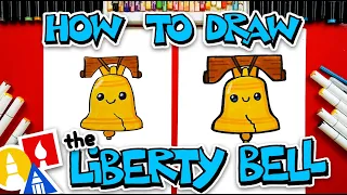 How To Draw The Liberty Bell With Cute Face