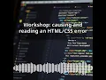 Workshop causing and reading an error Full Stack Web Developer