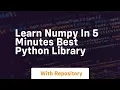 learn numpy in 5 minutes best python library