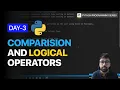 Day 3 Comparison Logical Operators in python