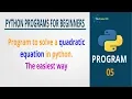 PYTHON PROGRAM-05 program to compute quadratic equation