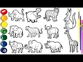 Download Lagu 🖍️ Cara Menggambar 11 Hewan untuk Anak-Anak Tutorial Menggambar Mudah Langkah demi Langkah 🐂🦛🐅🐘