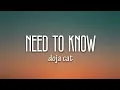Doja Cat - Need To Know (Lyrics)