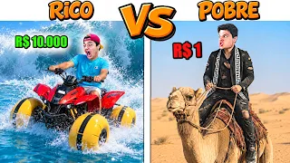 QUEM FICAR MAIS TEMPO NA VIAGEM EXTREMA GANHA (Rico Vs Pobre Episódio 79)
