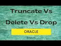 Delete Truncate Drop DDL DML Oracle Interview Q A