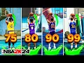 The BEST JUMPSHOTS for EVERY THREE POINT RATING HEIGHT in NBA 2K24