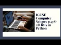 IGCSE Computer Science 2023-25 - Topic 8 Programming