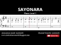 Download Lagu not balok sayonara - tutorial piano tingkat 1 - notasi lagu sayonara sampai berjumpa lagi