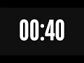 Quiet 40-Second Timer - High Resolution Black White Display 4K Ultra