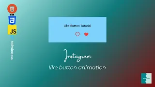 How to create an Instagram-Like Button Animation with HTML CSS Tailwind CSS and JS Full Tutorial
