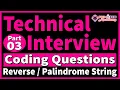 Technical Interview Coding Question Coding question in c Palindrome String Fox Tech Part 3