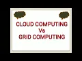 difference between cloud computing and grid computing