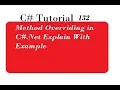 Method Overriding in C Net Explain With Example