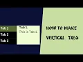 How To Create A Vertical Tab In Html CSS and JavaScript