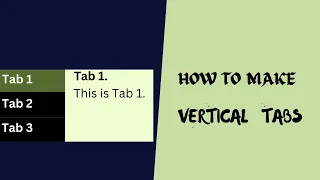 How To Create A Vertical Tab In Html CSS and JavaScript
