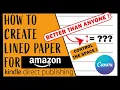 How to Create a Notebook Journal with Lined Paper in CANVA Low Content Book Amazon KDP Beginners