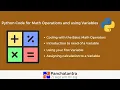 Python Code to test a Puzzle and learn to do basic Math operators Add Subtract Multiply Divide