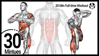 تمرين عضلات البطن في وضع الوقوف لمدة 30 دقيقة تختفي دهون البطن وتبقى عضلات البطن فقط 