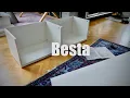 Ikea Besta shelf unit with doors