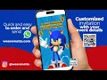 Sonic Invitation for Birt ay Party Personalized Service