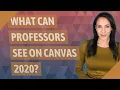 What can professors see on Canvas 2020