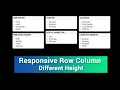 Responsive Equal row columns of different height using HTML5 CSS3