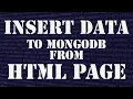 Insert data in MongoDB from HTML page with jQuery