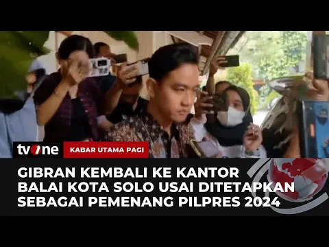 Usai Ditetapkan sebagai Pemenang Pilpres 2024, Gibran kembali Ngantor di Balai Kota Solo