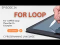 Episode 24 - For Loop in C Difference Between For and While Loop Flowchart Explain