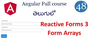 Form array in angular Angular form array in Telugu Reactive Forms in angular Angular tutorials
