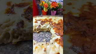 طريقة عمل النجرسكو المكرونة بالصوص الأبيض White Sauce تابعوني 