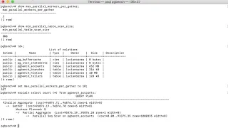 PostgreSQL Parallel Queries