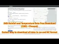 IMD RAINFALL AND TEMPERATURE DATA - FREE DOWNLOAD