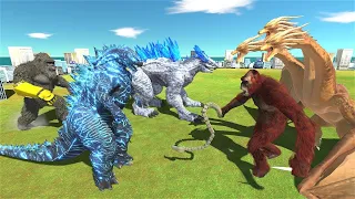 godzilla saves kong from skar king cage in epic kaiju nation battle